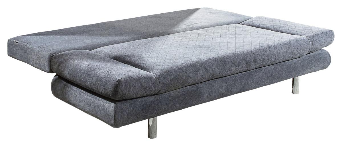 2-sitzer-sofa Mit Schlaffunktion Sorini B:194 Cm - Chromfarben/Anthrazit, Design, Textil (194/73/91cm) - Livetastic