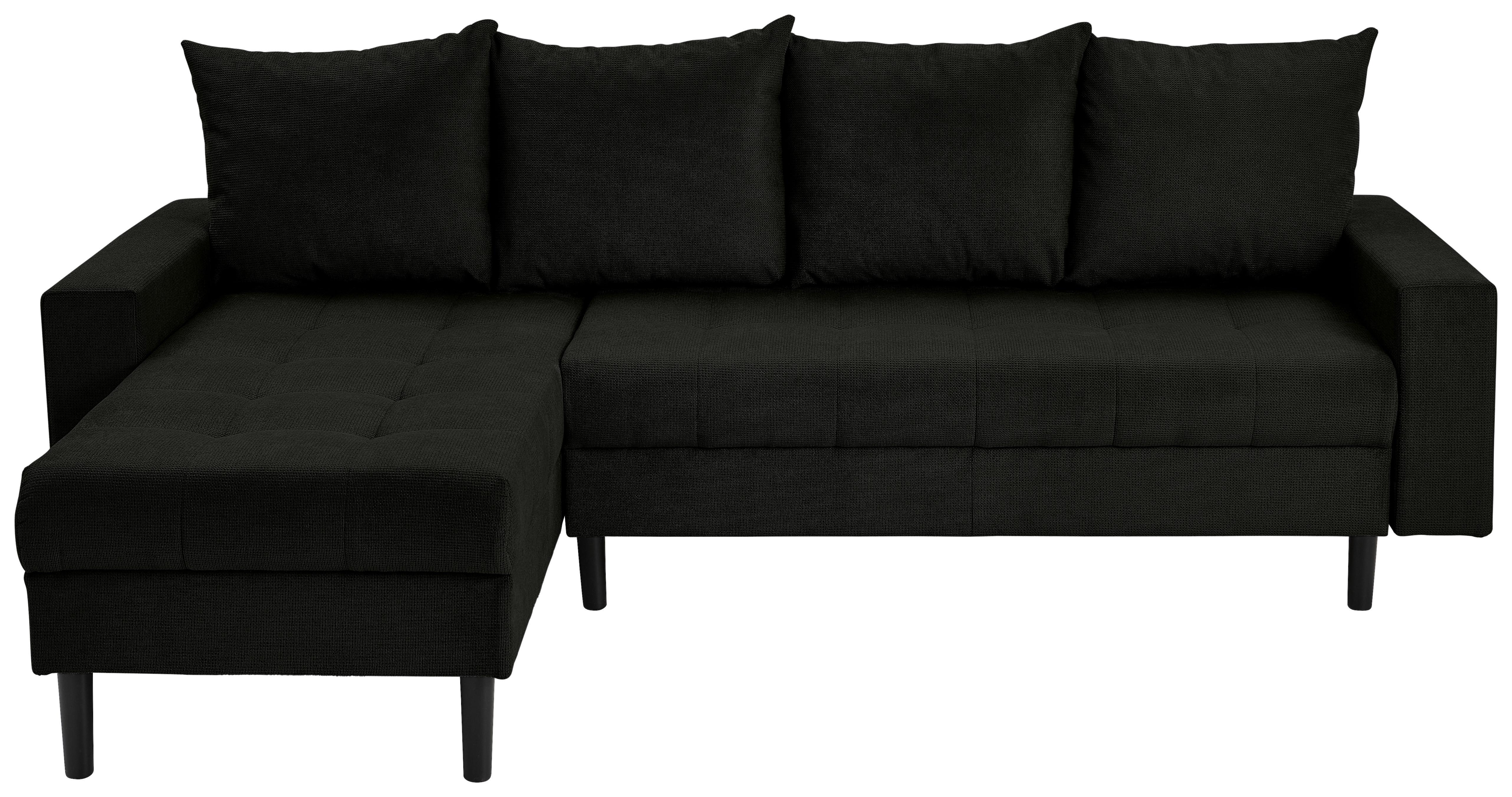 Ecksofa Boston, Schwarz S: 157x231 cm - Schwarz, KONVENTIONELL, Textil (157/231cm) - P & B