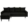 Ecksofa Boston, Schwarz S: 157x231 cm - Schwarz, KONVENTIONELL, Textil (157/231cm) - P & B