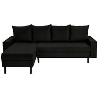 Ecksofa Boston, Schwarz S: 157x231 cm - Schwarz, KONVENTIONELL, Textil (157/231cm) - P & B