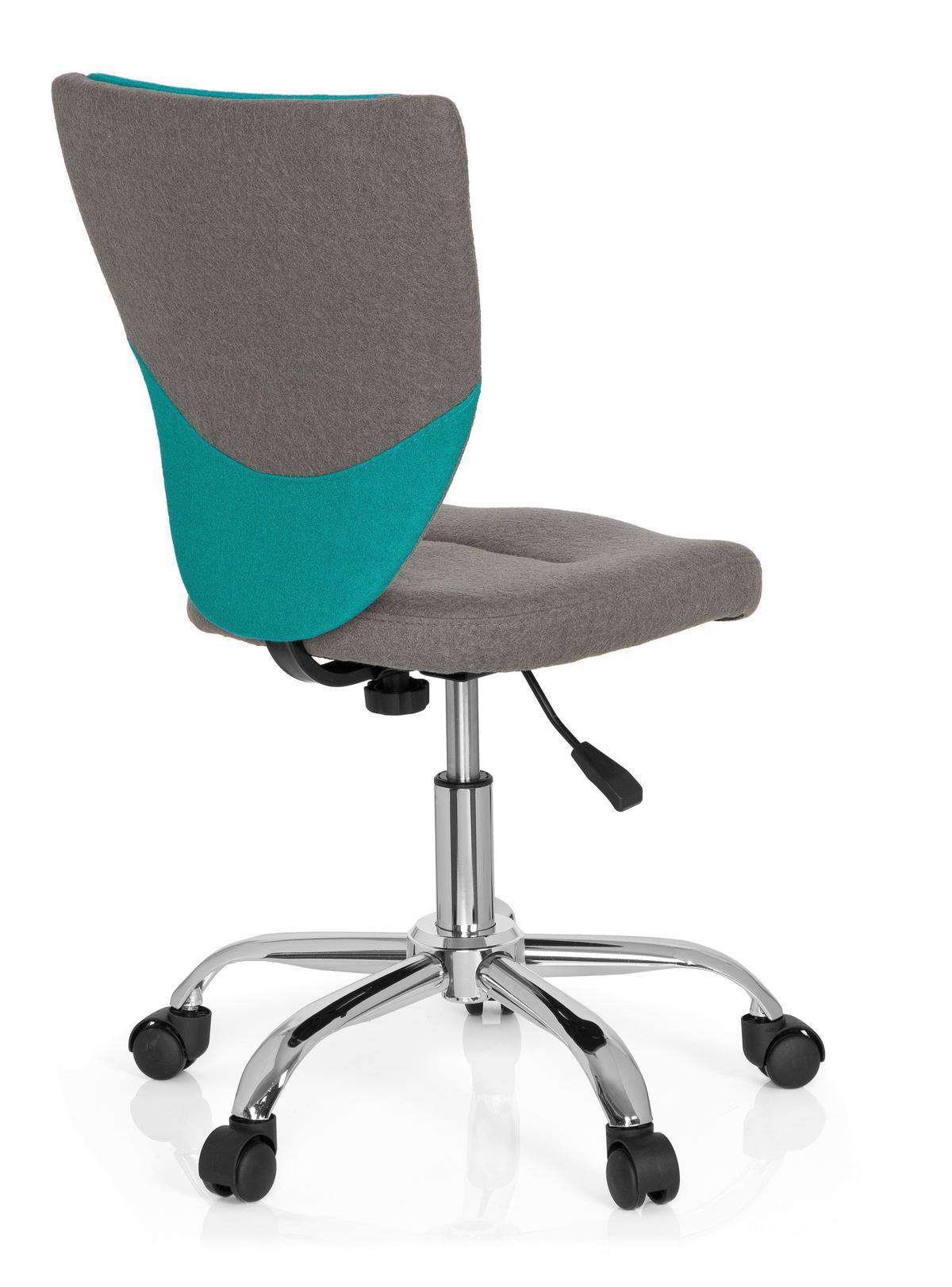 Jugenddrehstuhl Kiddy Grau/Türkis Bis 60 Kg - Türkis/Silberfarben, MODERN, Kunststoff/Textil (41/94/41cm) - MID.YOU