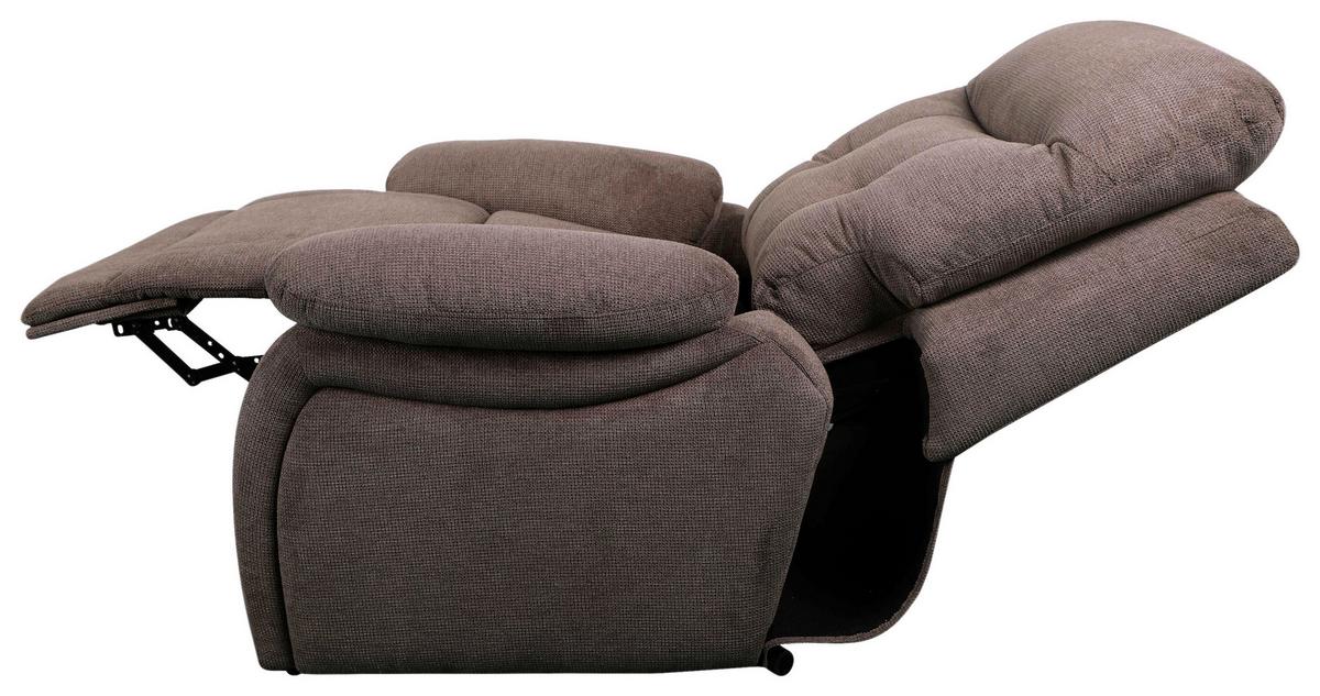 Relaxsessel Mario Webstoff Braun, B: 89 Cm - Schwarz/Braun, MODERN, Textil/Metall (89/107/94cm) - James Wood