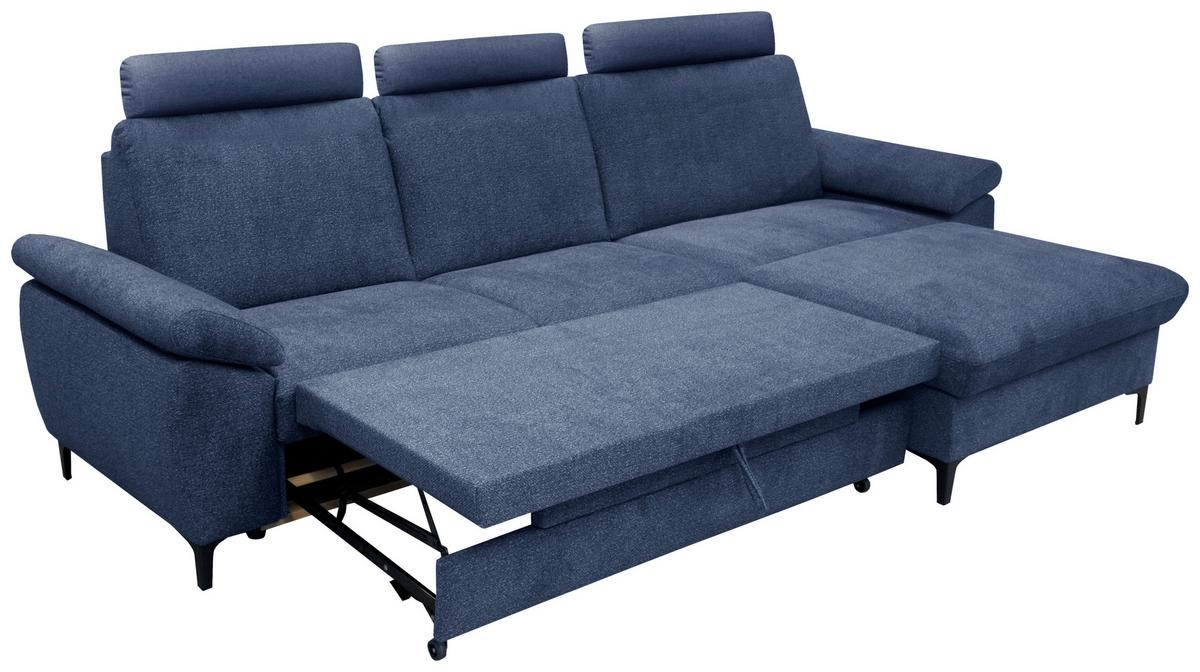 SEDACÍ SESTAVA BADEN - modrá/černá, Design, kov/textil (291/168cm)