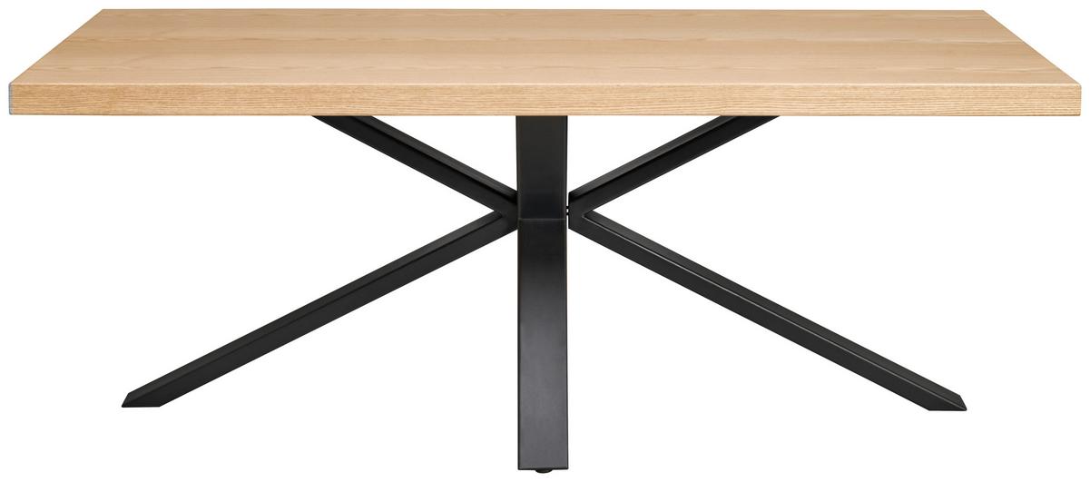 Esstisch Gino 200x100x76 cm Naturfarben/Schwarz - Schwarz/Naturfarben, KONVENTIONELL, Holz/Holzwerkstoff (200/100/76cm) - MID.YOU