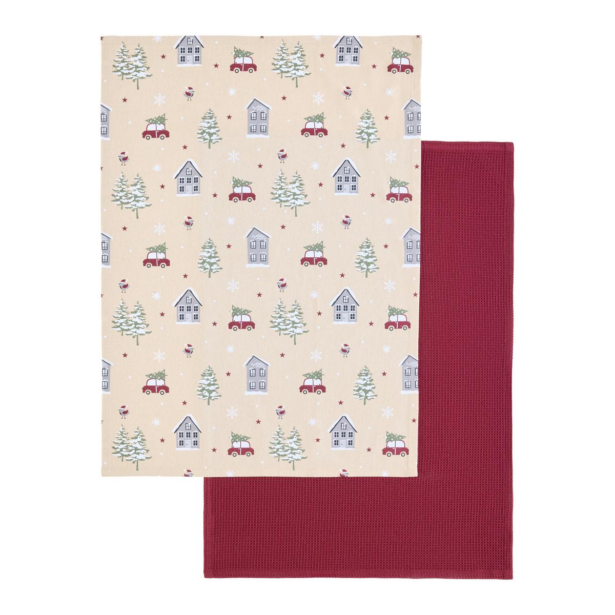 SADA UTĚREK HOME - béžová/červená, Konvenční, textil (50/70cm) - Mömax