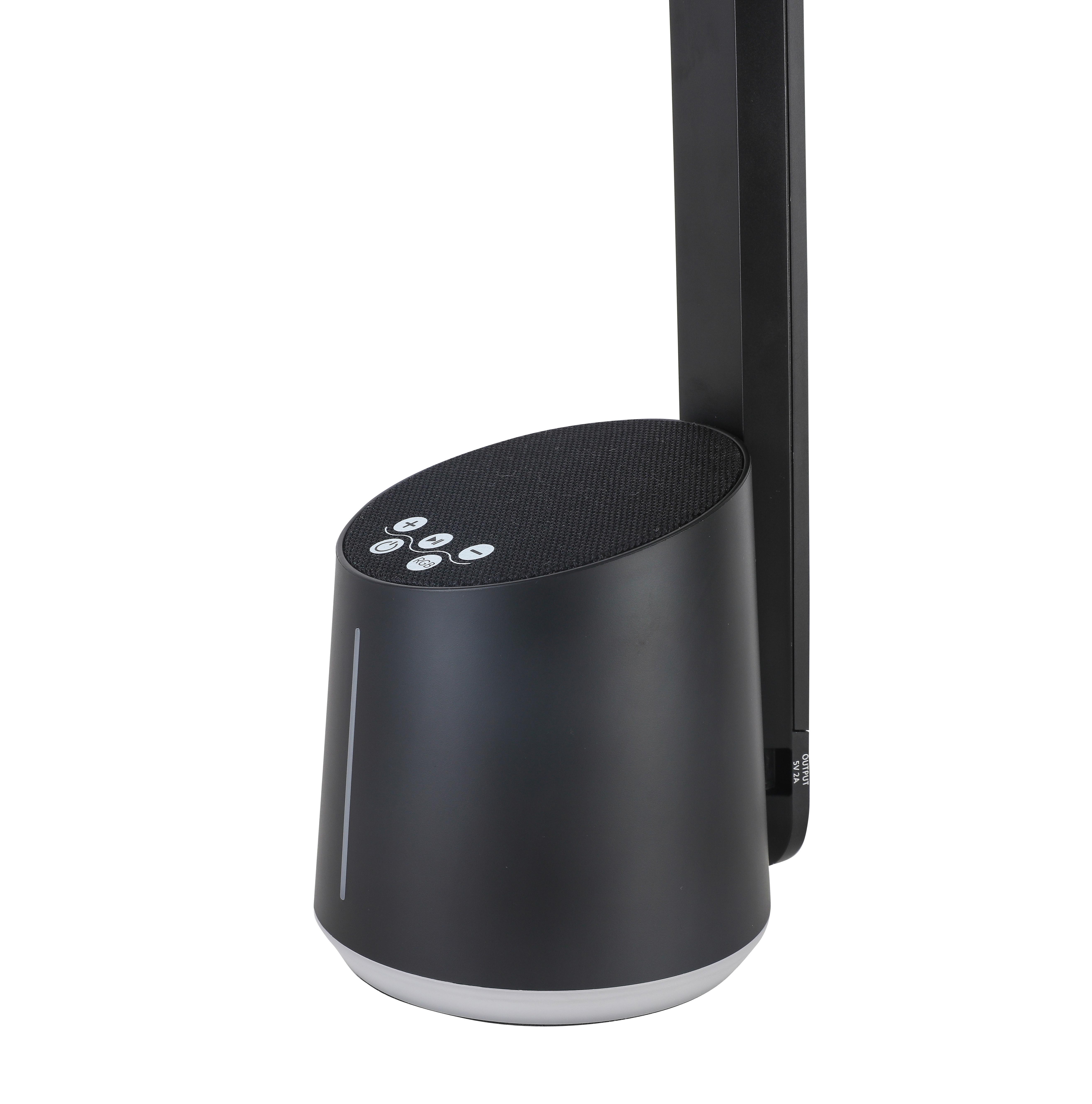Led Lampa Na Písací Stôl Teodoro, 42/42cm - čierna, Moderný, plast (12/39/42cm) - Premium Living