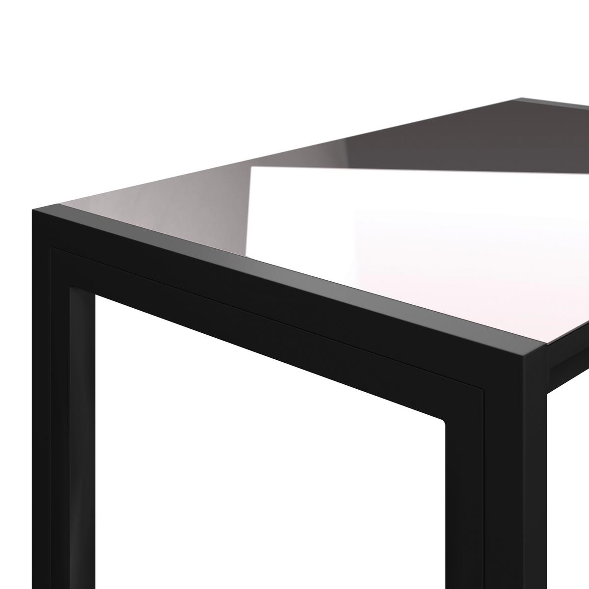 Ausziehtisch Tampa - Dunkelgrau/Anthrazit, MODERN, Glas/Metall (150-285/69/90cm) - Beldano