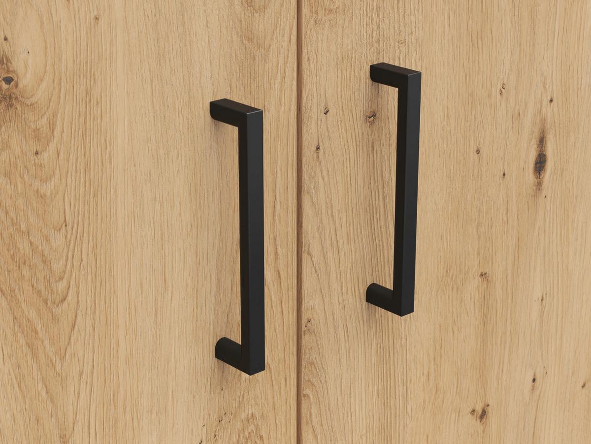 Kommode Multi, Cabinet2doors, S588-Reg - Anthrazit/Eiche Artisan, MODERN, Holzwerkstoff (80/83/40cm)