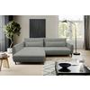 Ecksofa Abriamo Grau 204x273 cm - Creme/Schwarz, Design, Textil (204/273cm) - MID.YOU