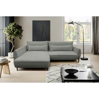 Ecksofa Abriamo Grau 204x273 cm - Creme/Schwarz, Design, Textil (204/273cm) - MID.YOU
