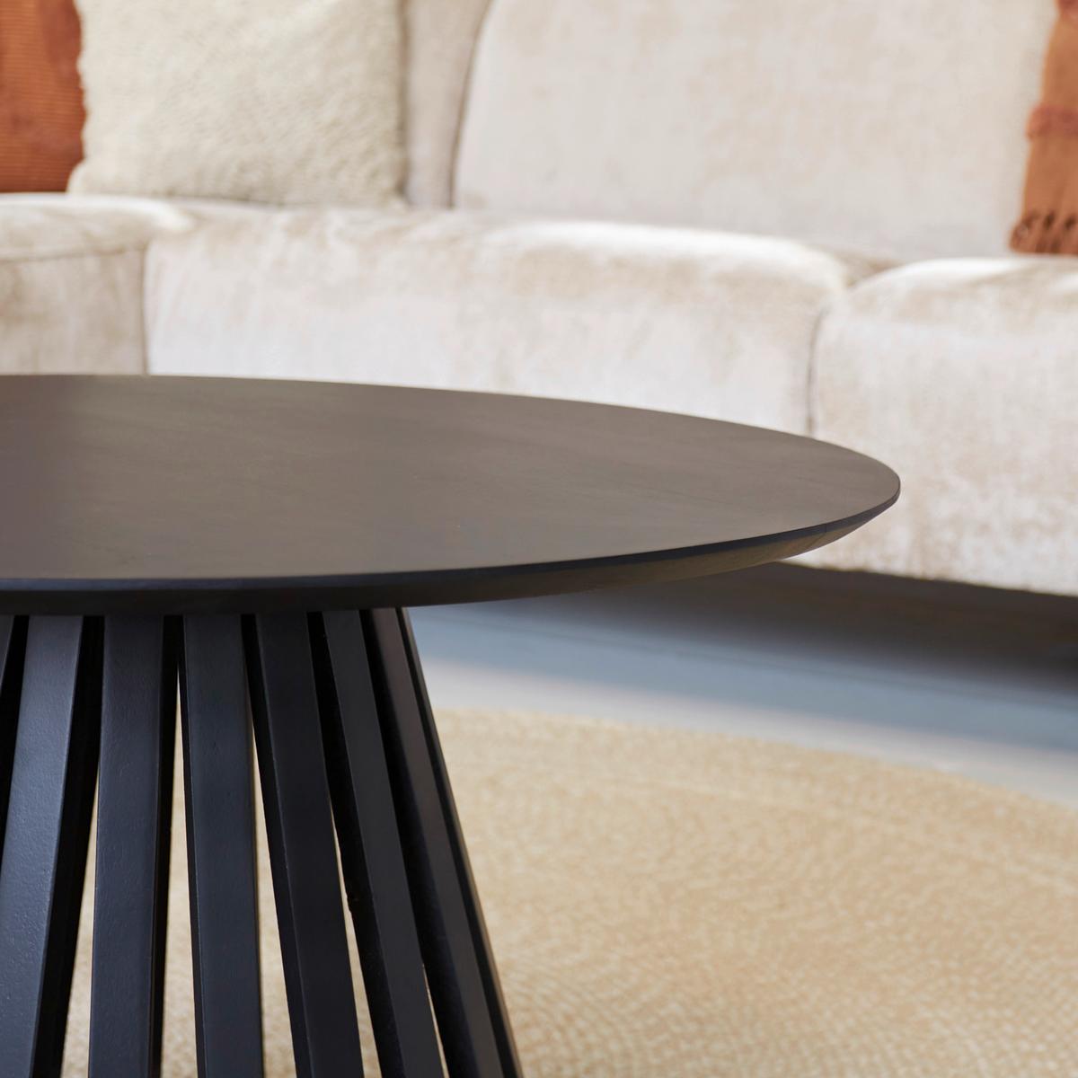 Couchtisch Leon Schwarz, 70 cm - Schwarz, MODERN, Holz/Metall (70/70/41cm) - MID.YOU