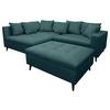 Ecksofa Pruno, Petrol S: 174x274 Cm - Petrol/Schwarz, Design, Textil (174/247cm) - MID.YOU