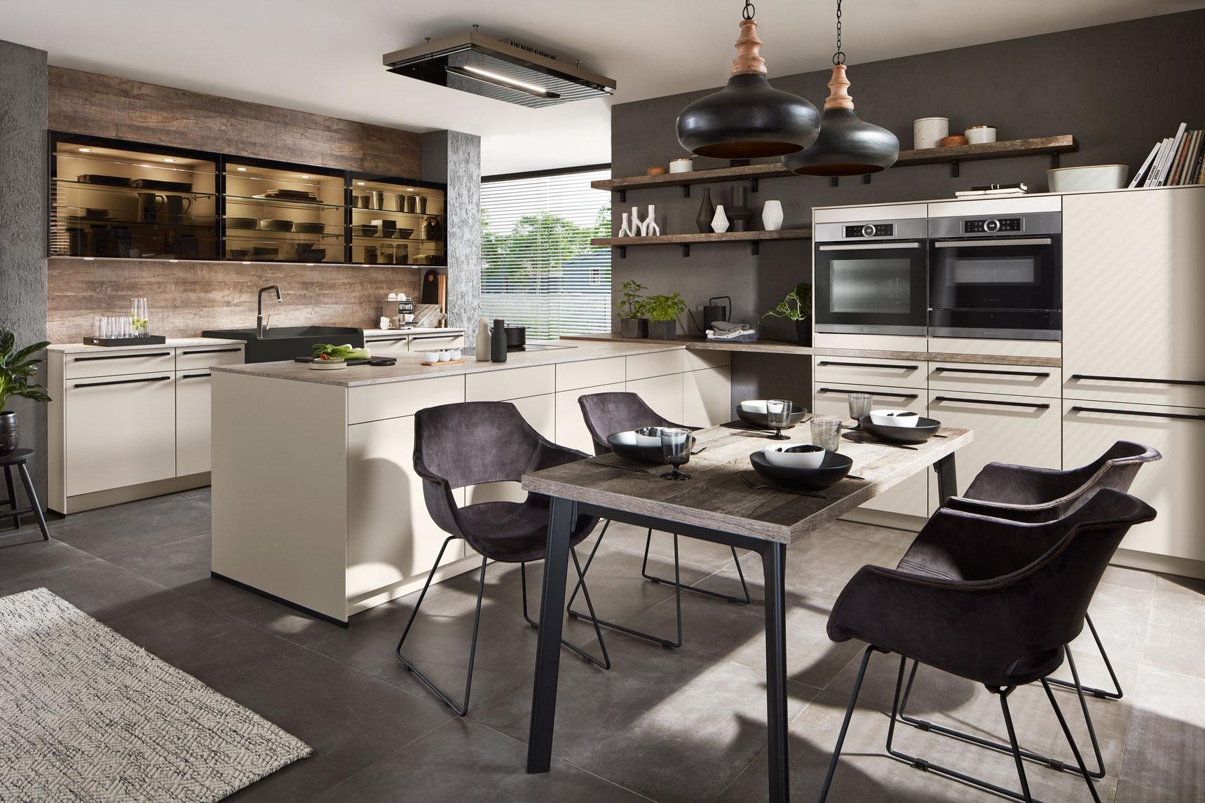 Einbauküche Eastbourne Frei Planbar Modernes Design - Weiß, MODERN, Holzwerkstoff - Vertico