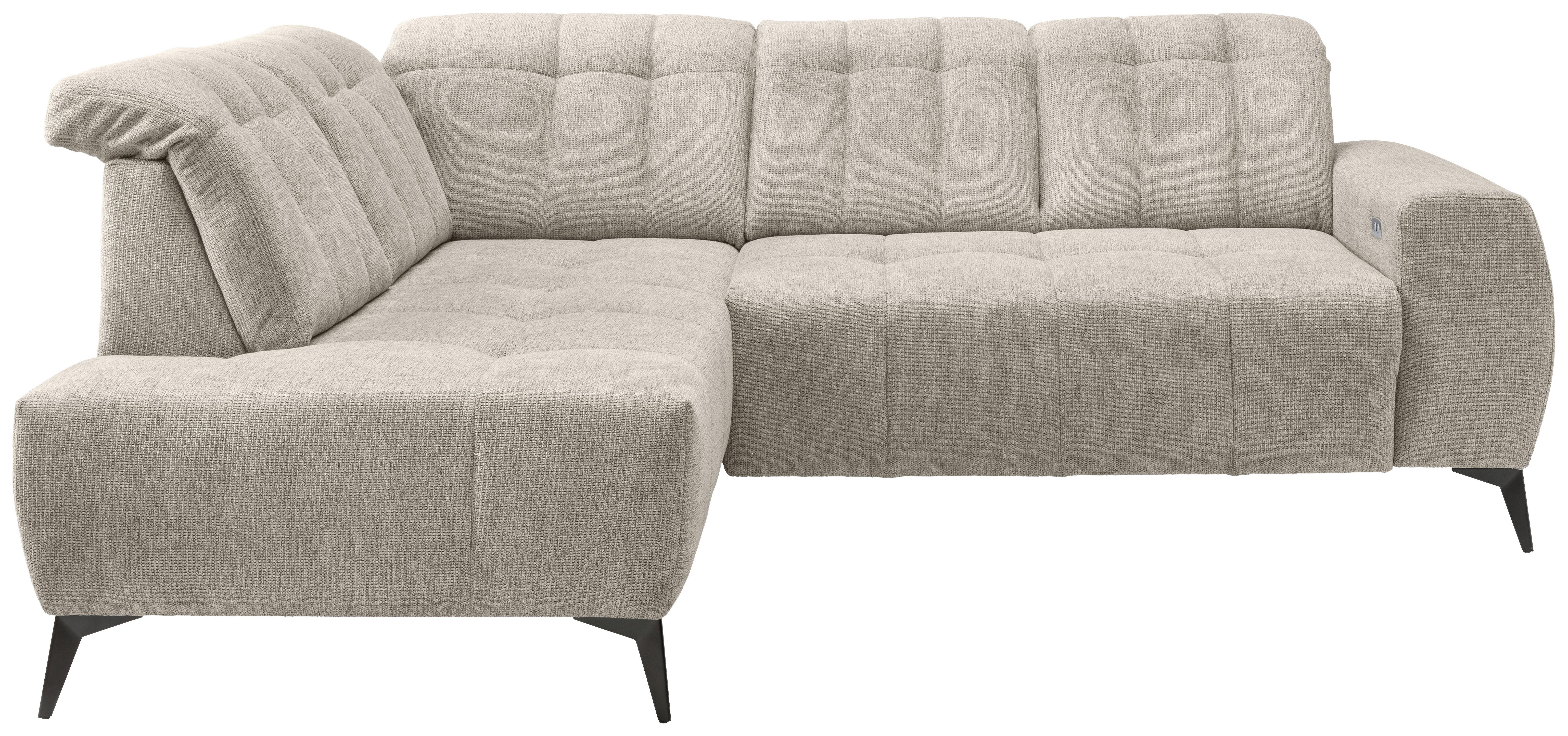 Ecksofa Sano, Beige S: 200x261 cm - Beige/Schwarz, MODERN, Textil (200/261cm) - Livetastic