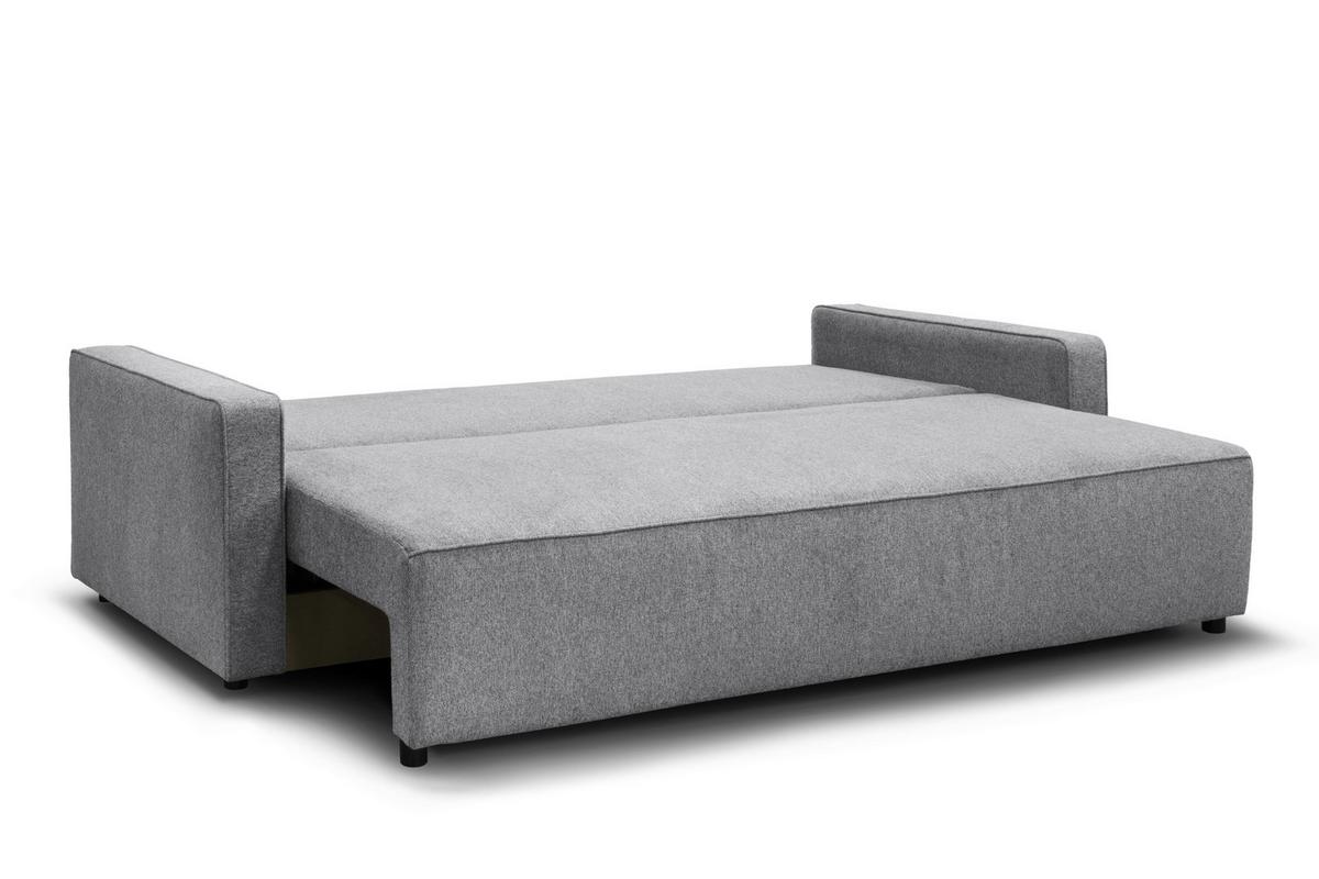 Rozkladacia pohovka NERA, sivá tk. MATANA - sivá, Modern, textil/plast (232/90/100cm)