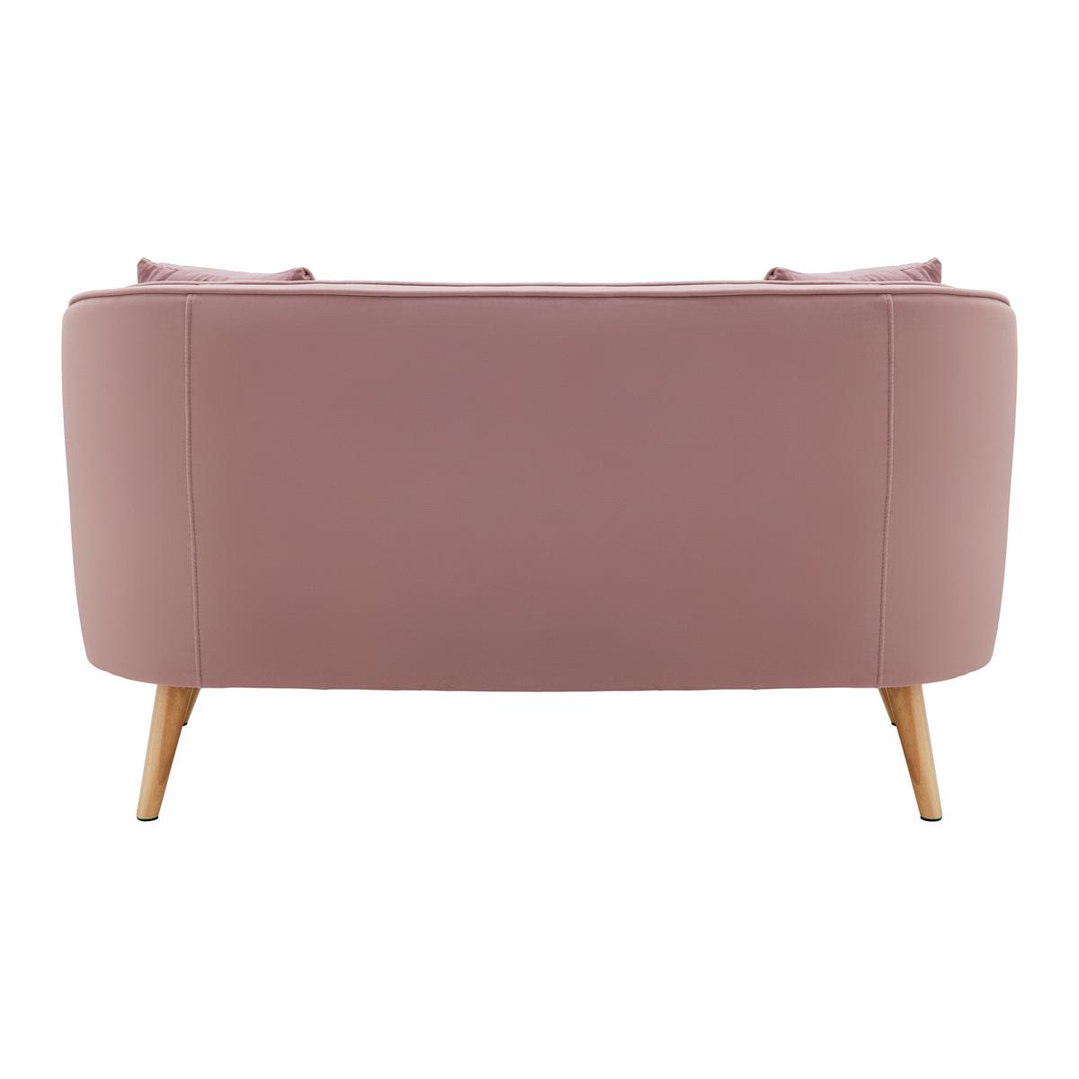 Pohovka HOPE ružová - prírodná farba/ružová, Modern, drevo/textil (141/77/73cm) - Bessagi Home