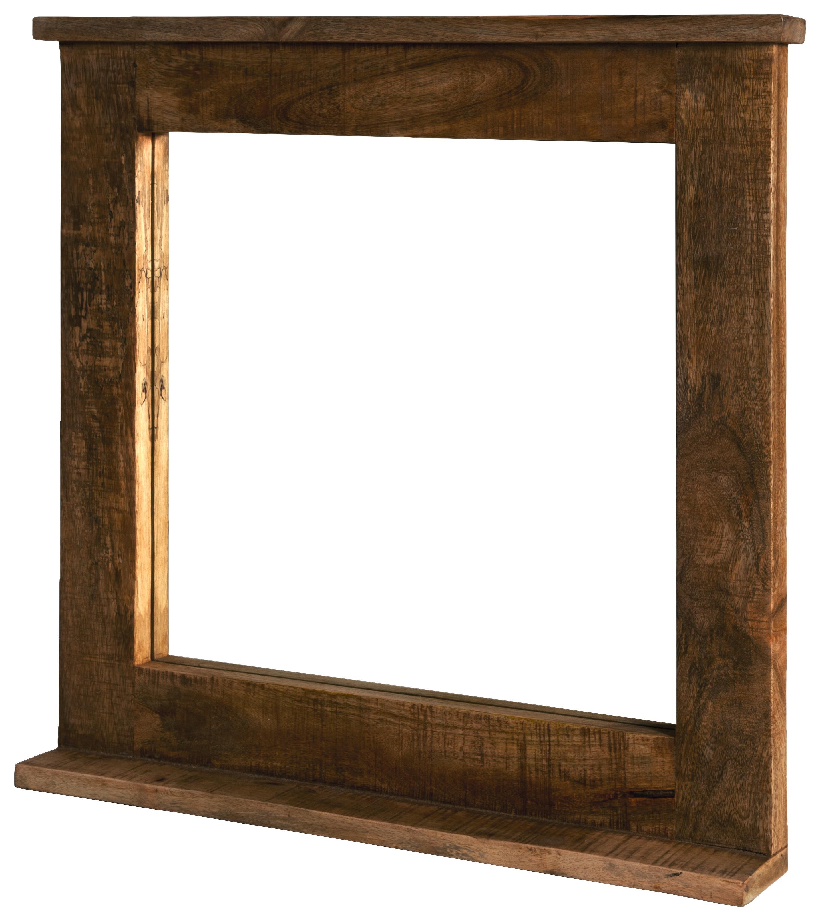 Spiegel Marbella B: 70 cm Mangoholz - Naturfarben, Basics, Glas/Holz (70/69/9cm)