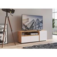Tv-elem Morongo 148,9/39,6cm - tölgyfa színű/fehér, Modern, faalapú anyag (148,9/39,6/52,5cm)