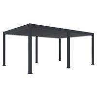 Pergola Deluxe Plus 600x255x 400cm Wetterfest, Elektrisch - Anthrazit, Basics, Metall (600/255/400cm) - Gardenson