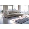 Ecksofa Lush, Taupe Schenkel: 284x161 cm - Taupe/Silberfarben, Design, Textil (284/161cm) - Livetastic