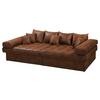 Bigsofa Naomi Braun B: 284 Cm - Schwarz/Braun, Design, Textil (284/94/148cm) - Livetastic
