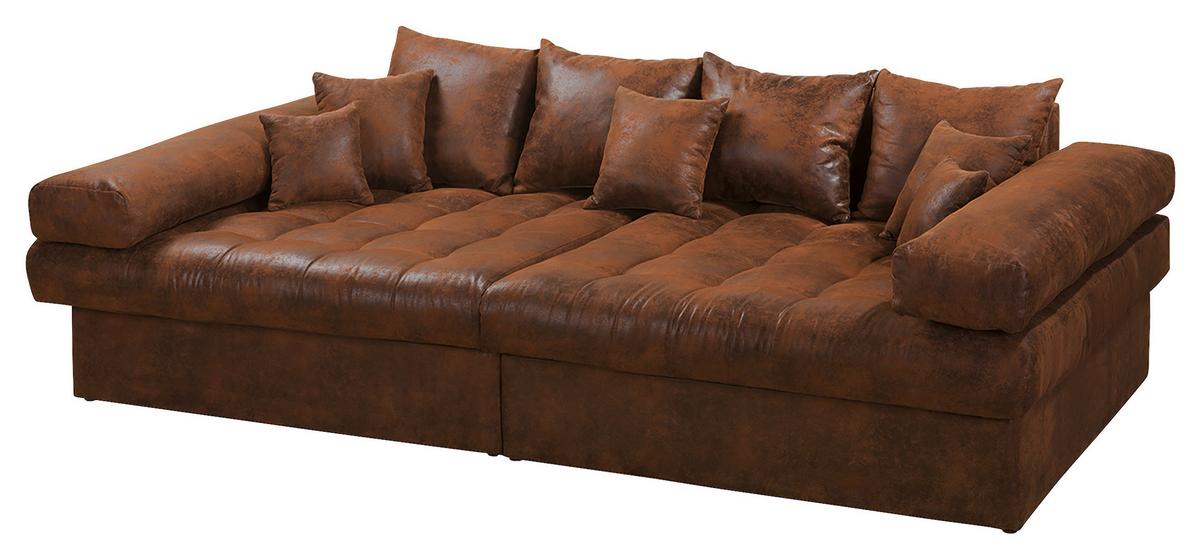 Bigsofa Naomi Braun B: 284 Cm - Schwarz/Braun, Design, Textil (284/94/148cm) - Livetastic
