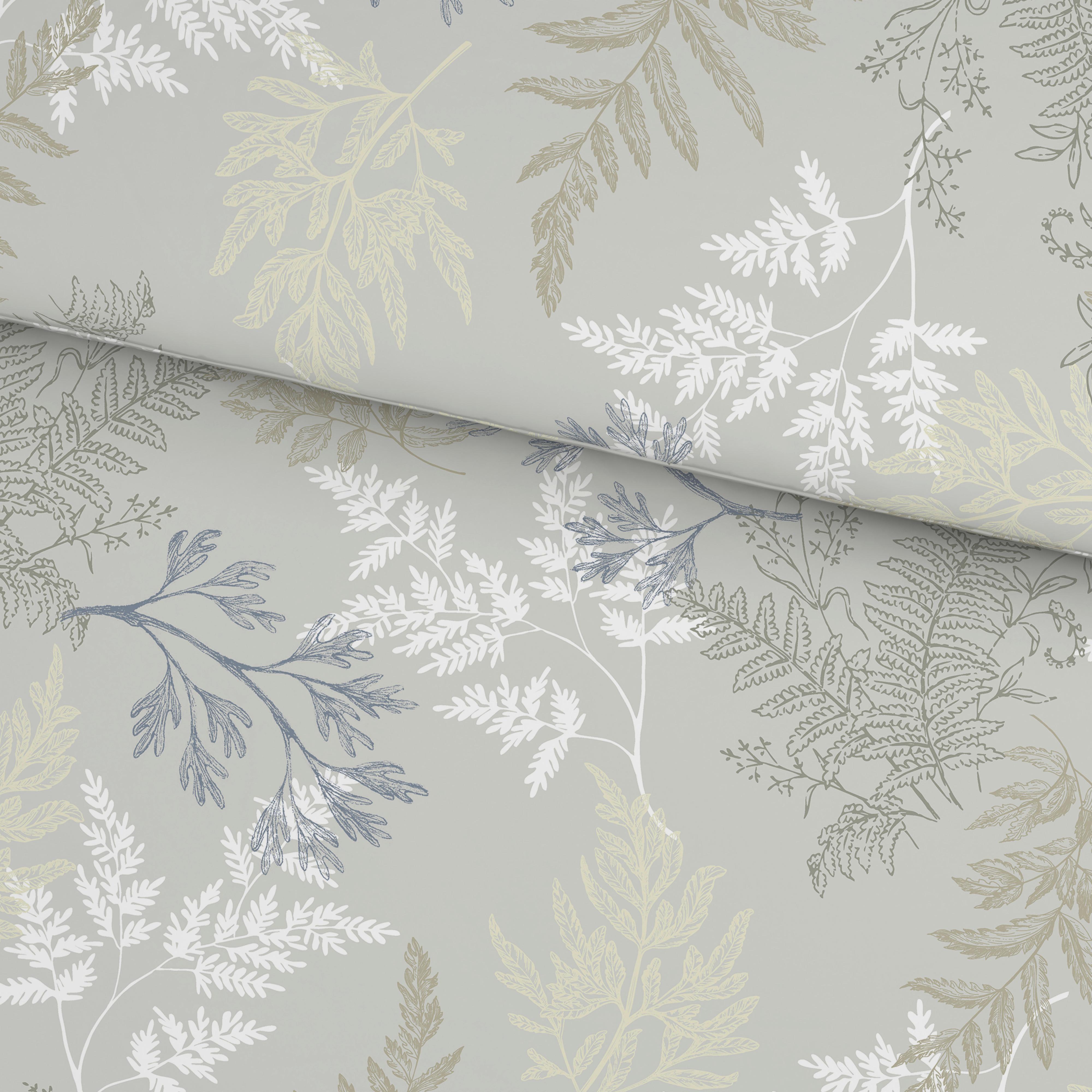 Bettwäsche Melanie - Taupe/Blau, ROMANTIK / LANDHAUS, Textil - James Wood