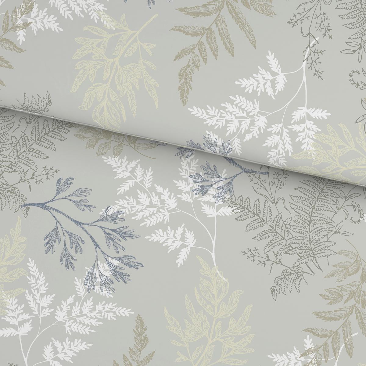 Bettwäsche Melanie - Taupe/Blau, ROMANTIK / LANDHAUS, Textil - James Wood
