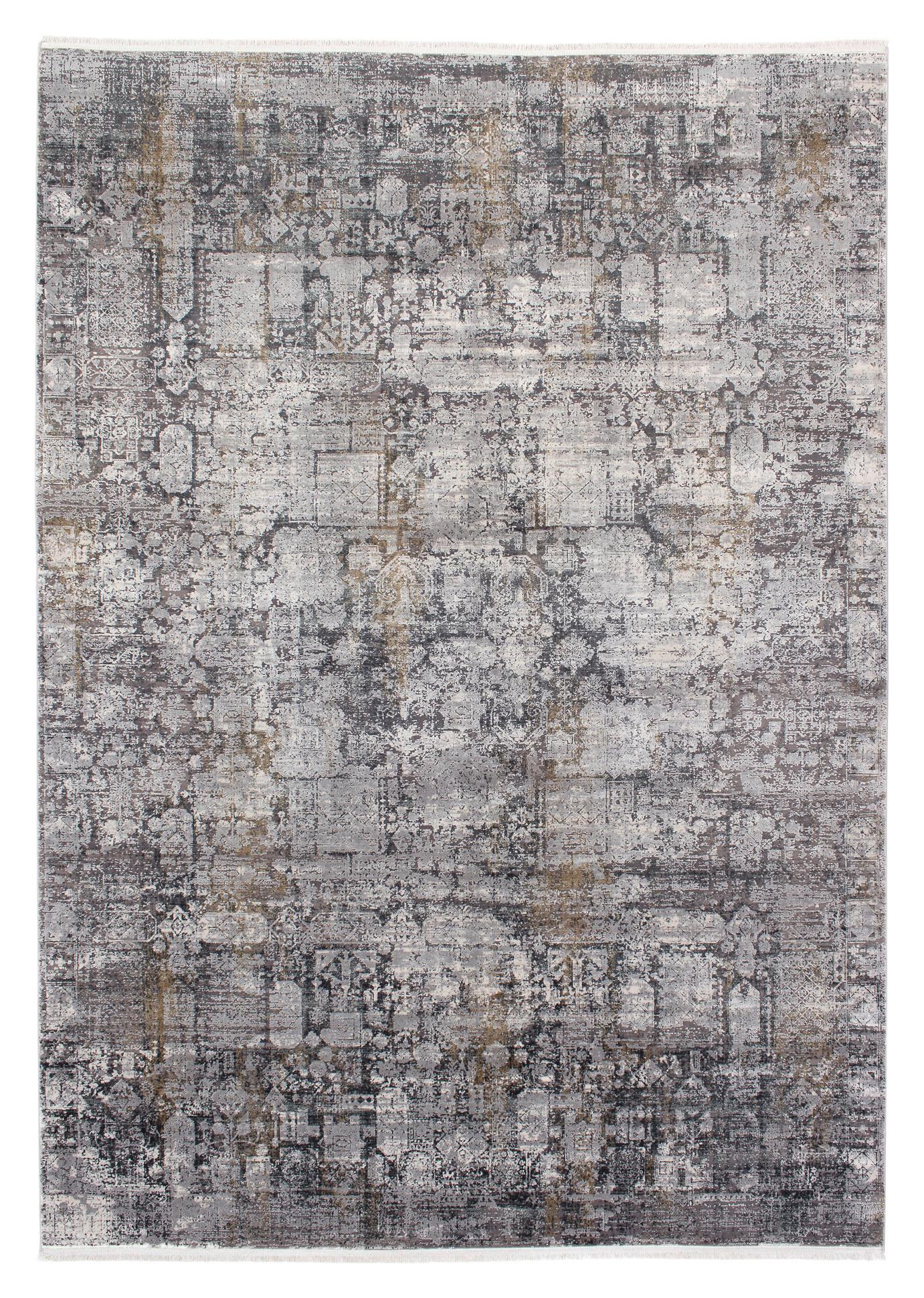 Teppich Läufer Grau/Gold Sinfonia 80x250 cm - Goldfarben/Grau, Design, Textil (80/250cm) - Musterring