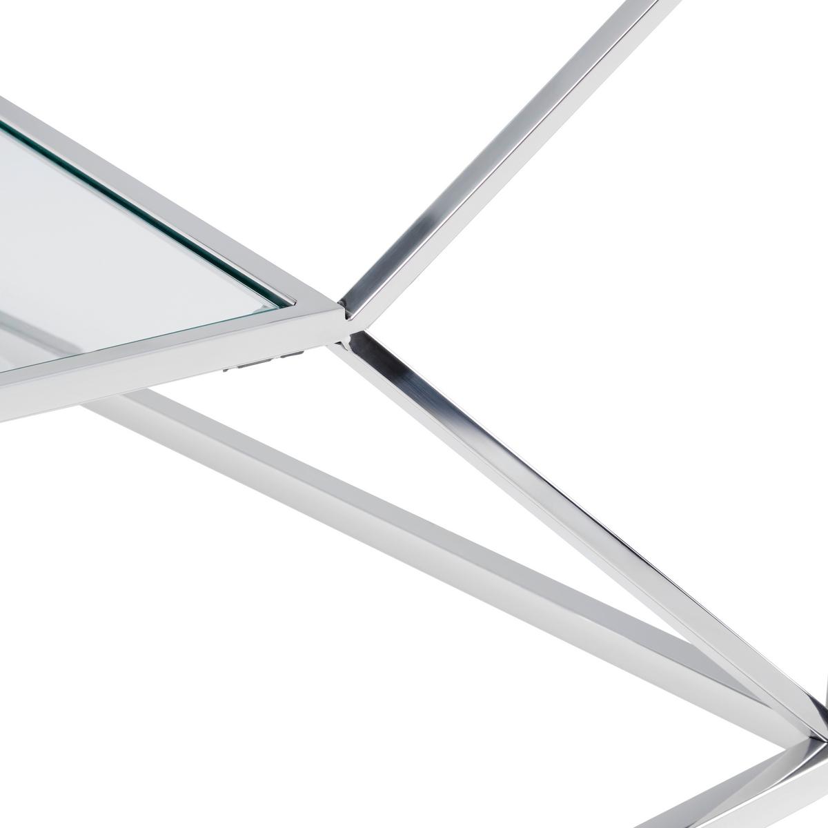 KONFERENČNÝ STOLÍK ANGEL II - chrómová, Modern, kov/sklo (70/38/70cm) - Mömax