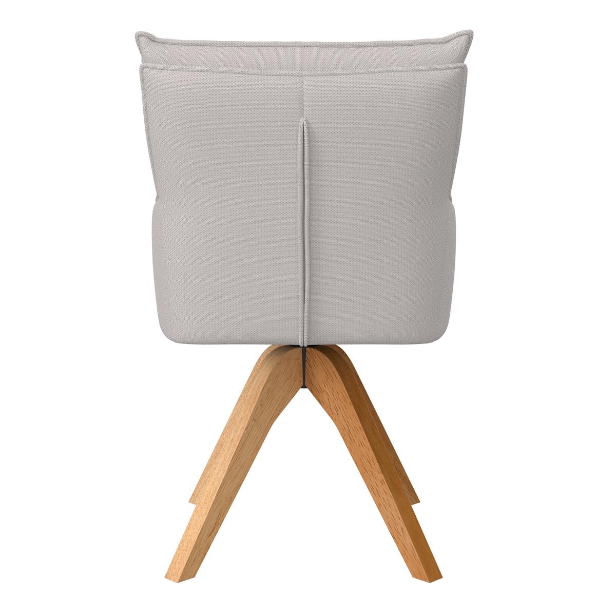 STOLIČKA S PODRÚČKAMI LORELEI - prírodná farba/svetlosivá, Modern, drevo/textil (58/87/63cm) - Bessagi Home