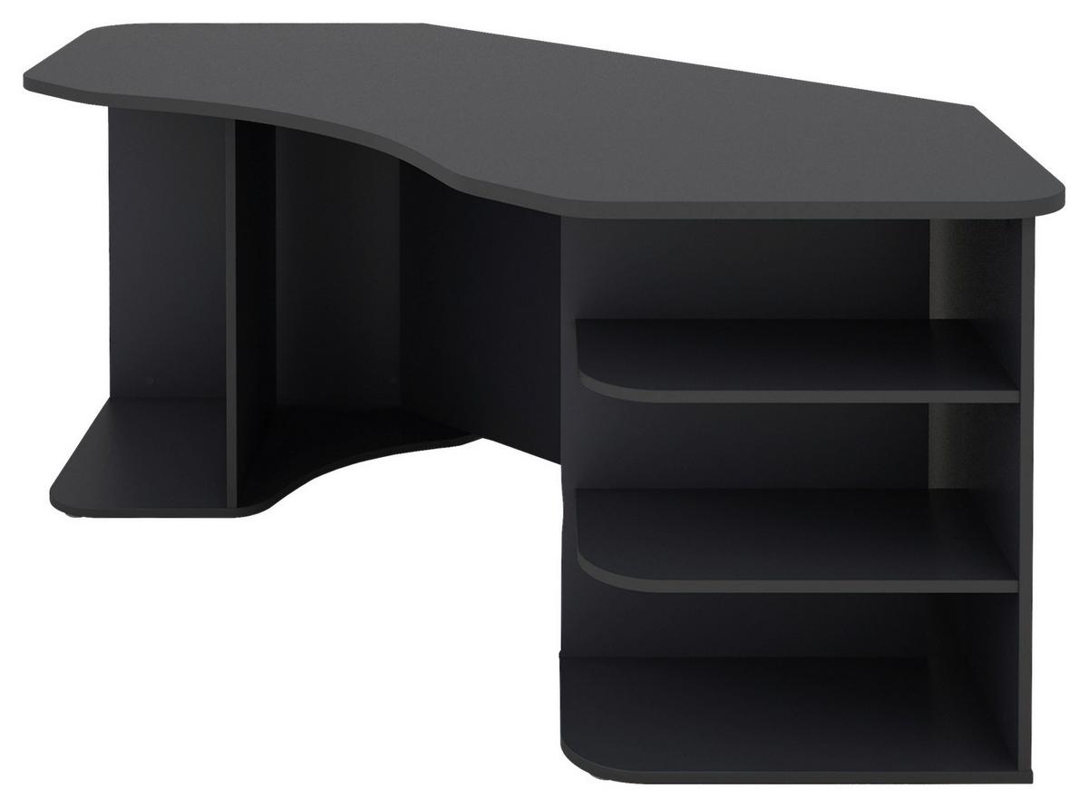 Eckschreibtisch Thanatos - Anthrazit, MODERN, Holzwerkstoff (198,2/85/76cm) - MID.YOU