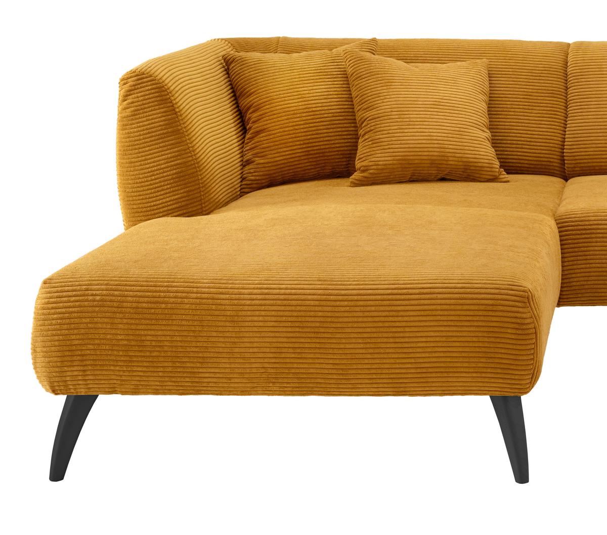Ecksofa Colori Goldfarben S: 160/264 Cm - Goldfarben/Schwarz, MODERN, Holz/Textil (160/264cm) - MID.YOU
