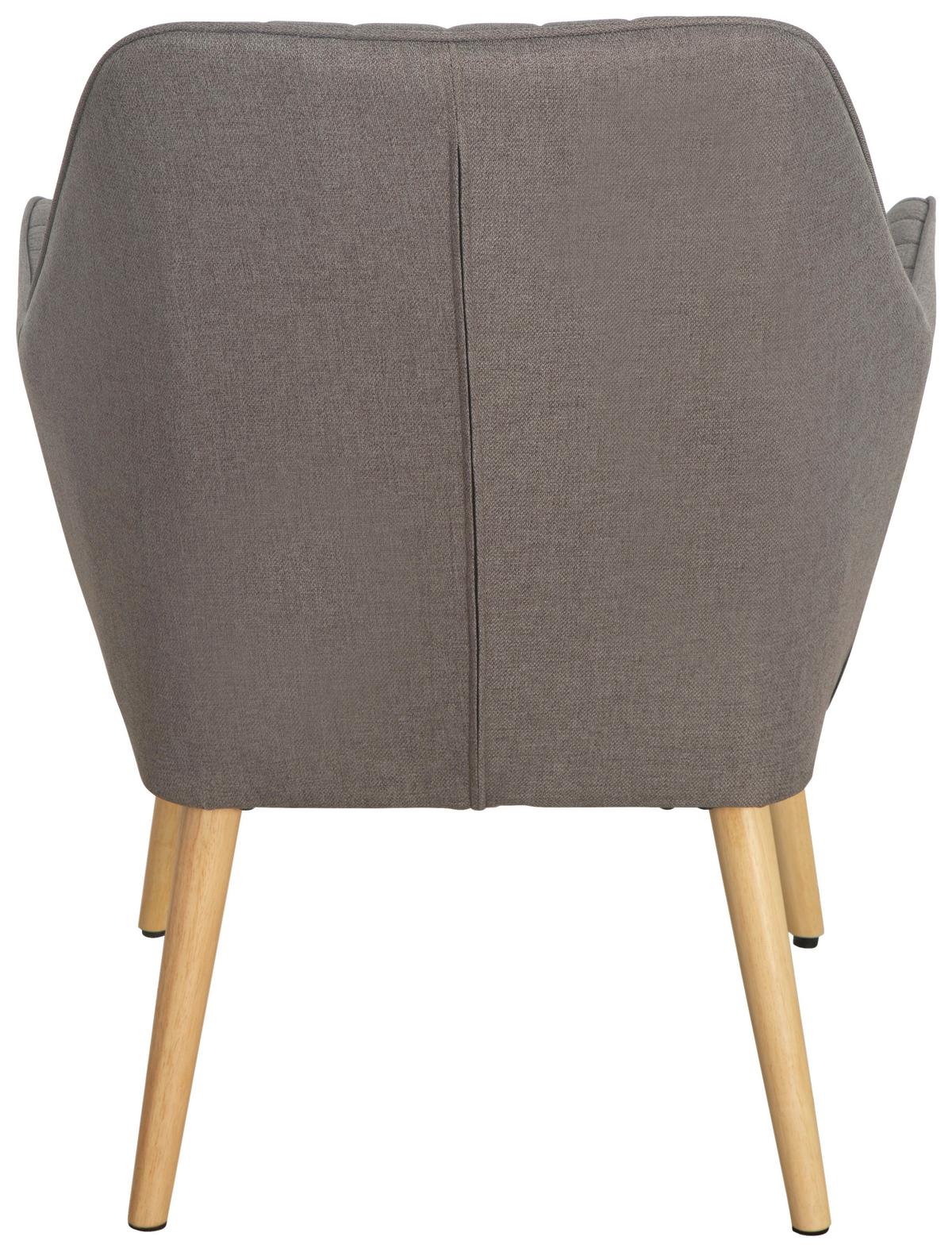 Armlehnstuhl Juno - Taupe/Naturfarben, MODERN, Holz/Textil (71/85.5/67cm) - P & B