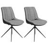 Stuhl-Set Phoenix - Hellgrau/Schwarz, MODERN, Textil/Metall (50/88/62cm) - MID.YOU
