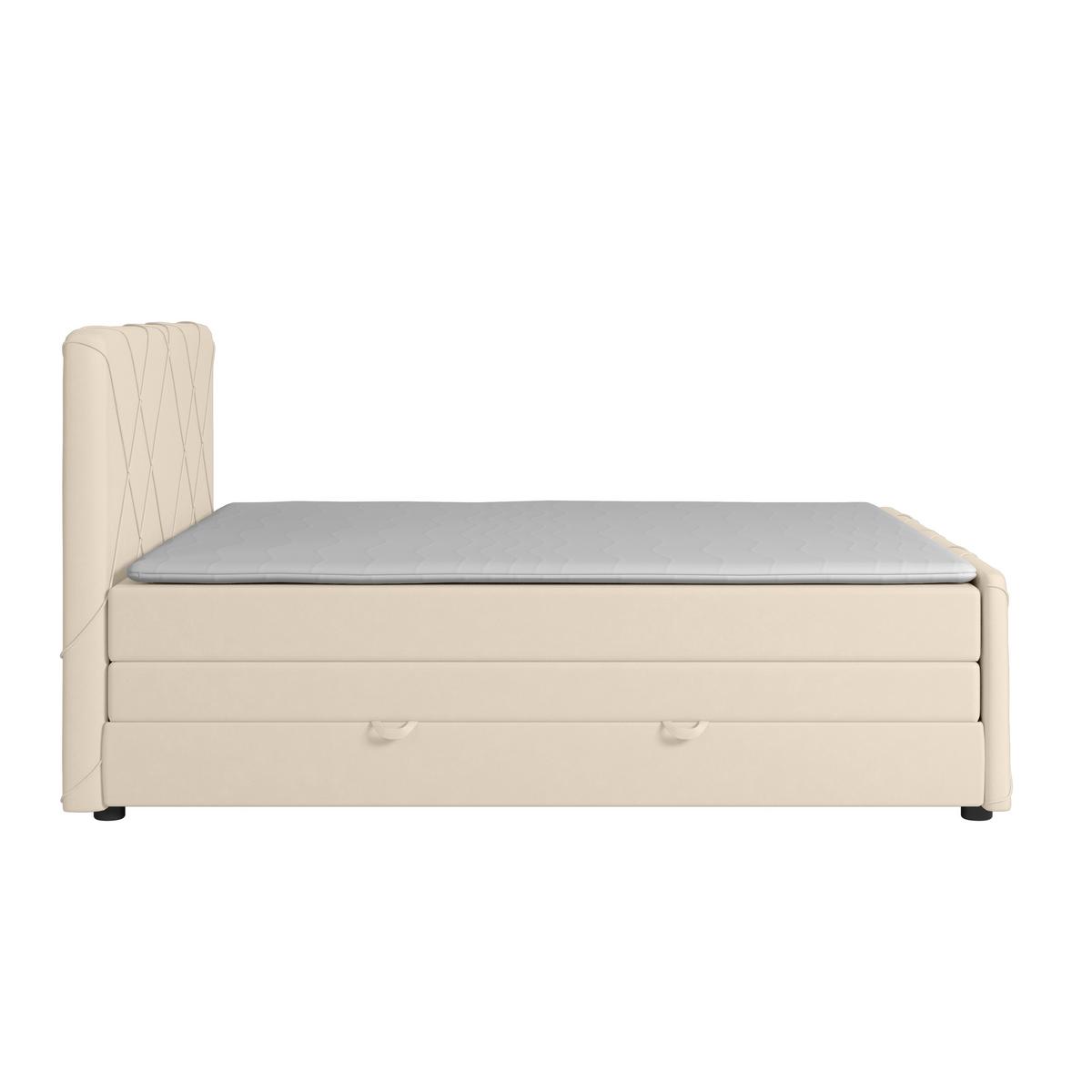 Boxspringbett mit Bettkasten Cordoba 180x200 Weiß - Schwarz/Weiß, MODERN, Holzwerkstoff/Kunststoff (180/200cm) - MID.YOU