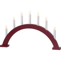 Led-dekoleuchte 230-35 Kerzenständer - Rot/Weiß, Basics, Holz/Kunststoff (57/6/34cm) - Eglo