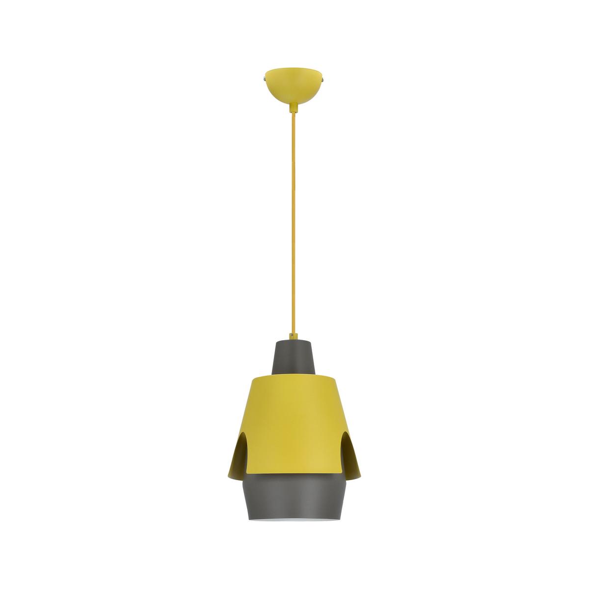 Pendelleuchte 50101149 Falun - Gelb/Grau, Design, Metall (22/22/150cm)