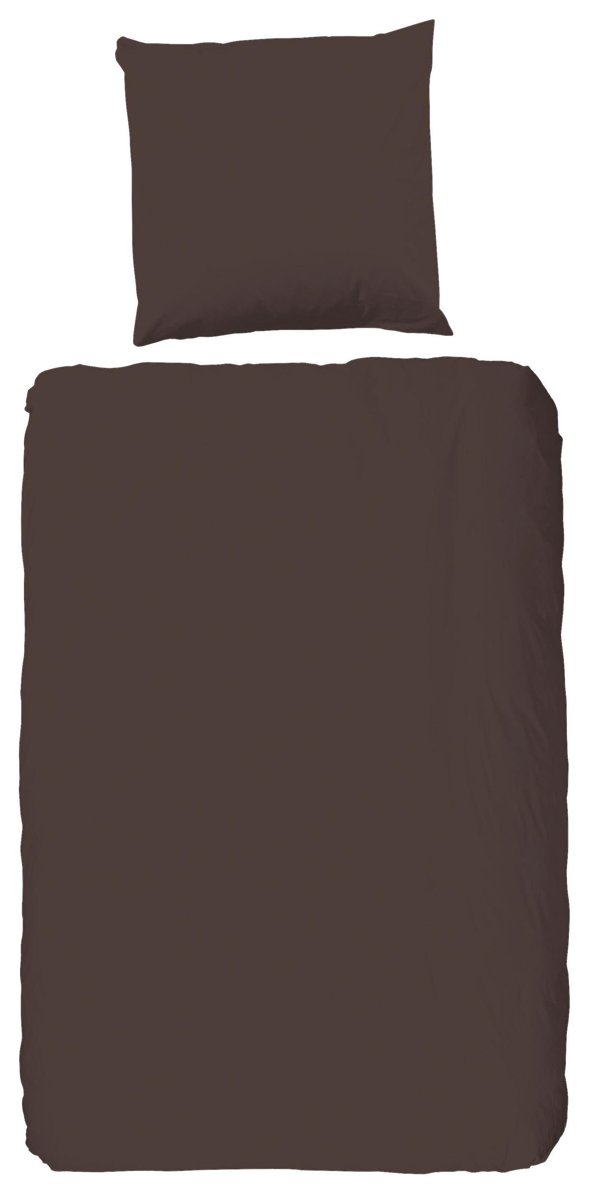 Bettwäsche Braun Dunkelbraun 135x200 cm - Dunkelbraun, Basics, Textil (135/200cm)