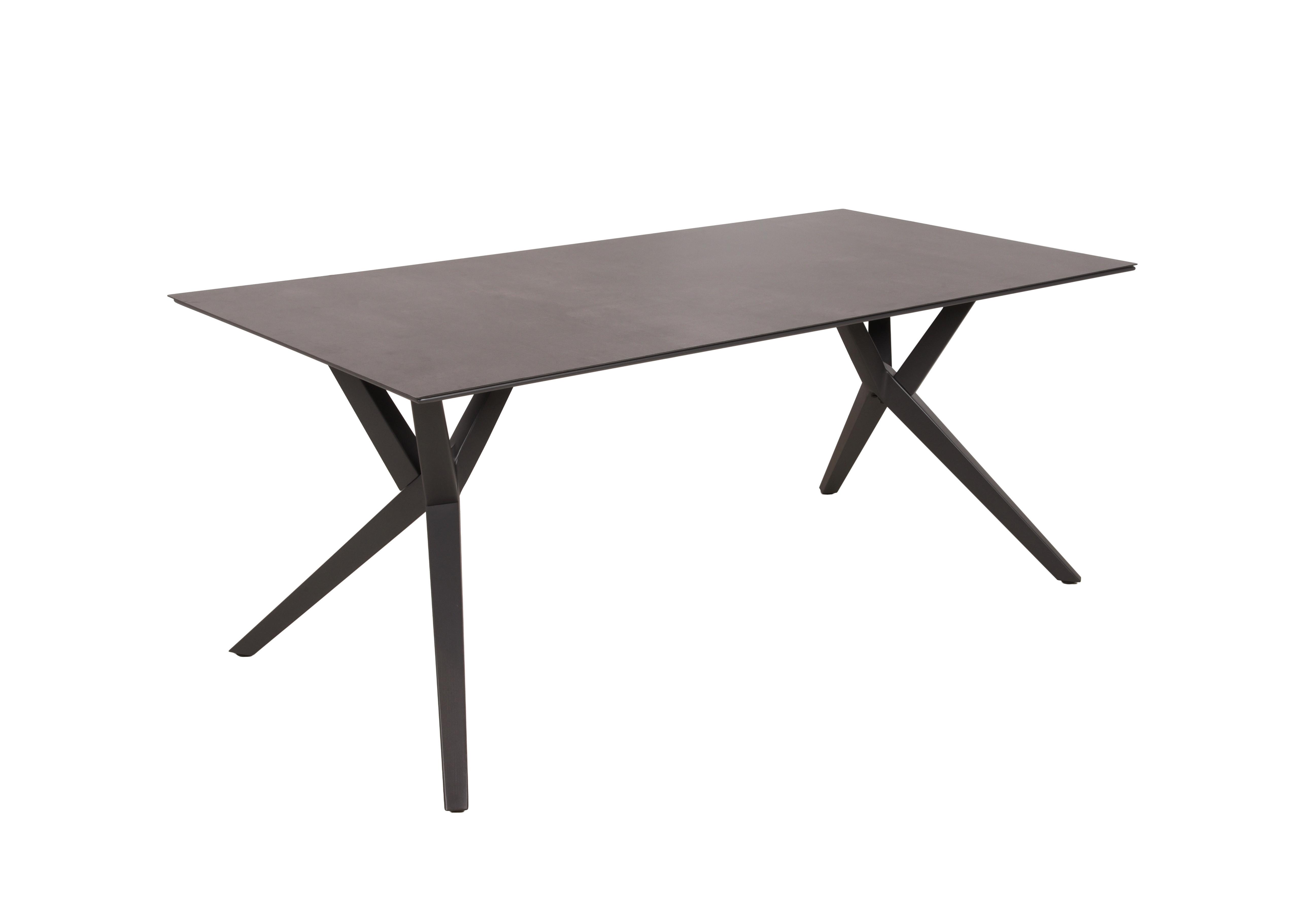 GARTENTISCH TISCH MATERA - Anthrazit/Braun, MODERN, Kunststoff/Metall (90/74,5/180cm) - Gardenson