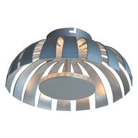 LED-Deckenleuchte Flare Ø 9 cm, 1-Flammig, Rund - Nickelfarben, Design, Metall (9/18cm)
