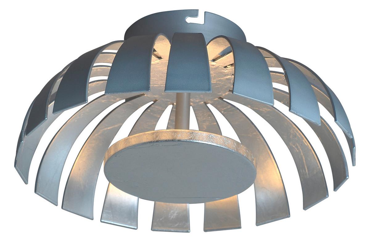 LED-Deckenleuchte Flare Ø 9 cm, 1-Flammig, Rund - Nickelfarben, Design, Metall (9/18cm)