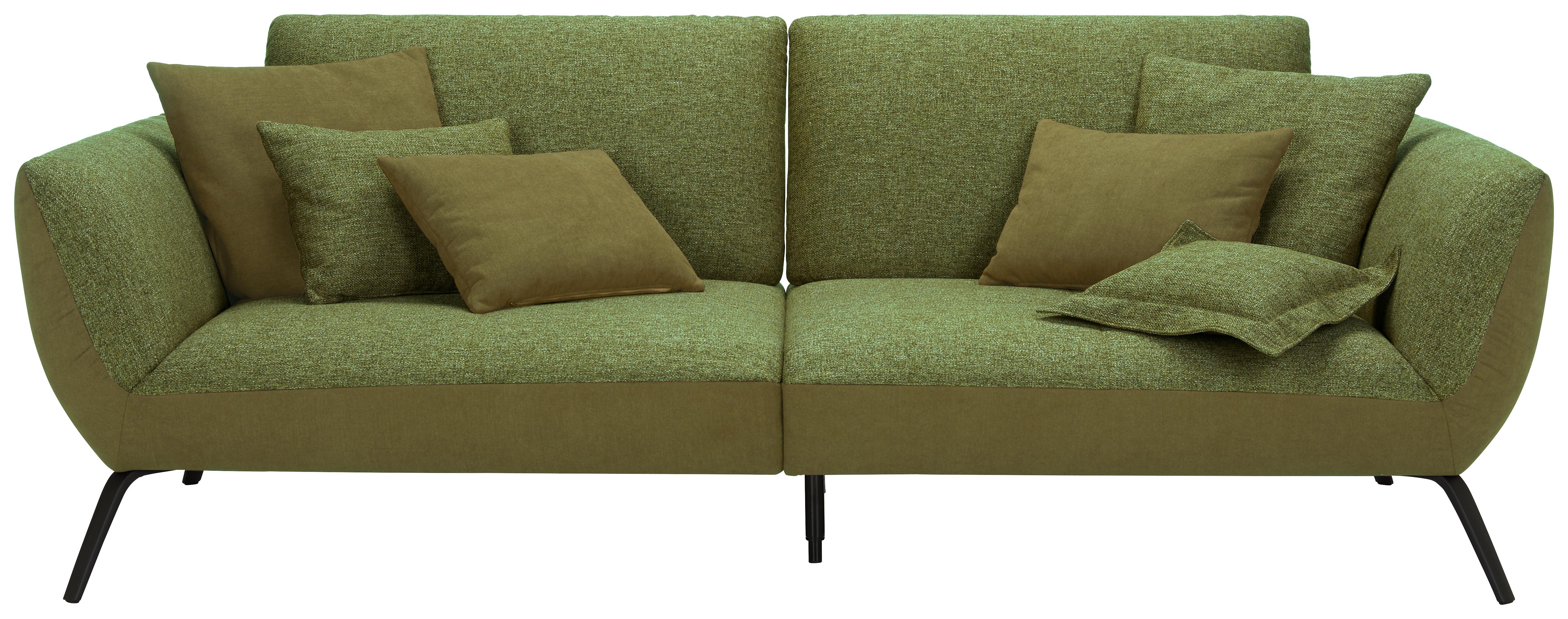 Veľká pohovka TRENDY PLUS, olivovozelená - olivovozelená/čierna, Modern, kompozitné drevo (260/93/124cm) - Premium Living