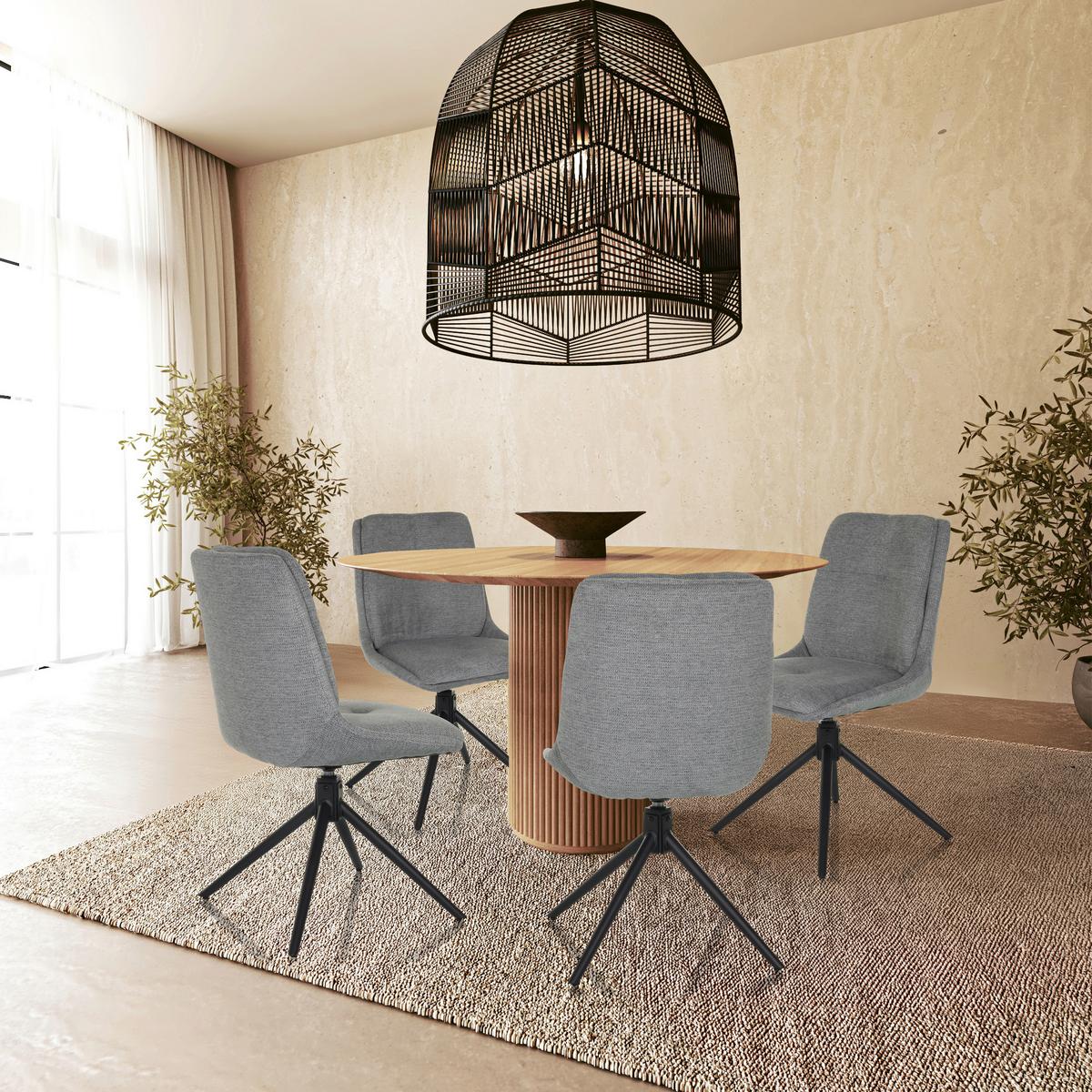 Besucherstuhl Tarviso Grau B: 53 Cm - Schwarz/Grau, MODERN, Textil/Metall (53/89/58cm) - MID.YOU