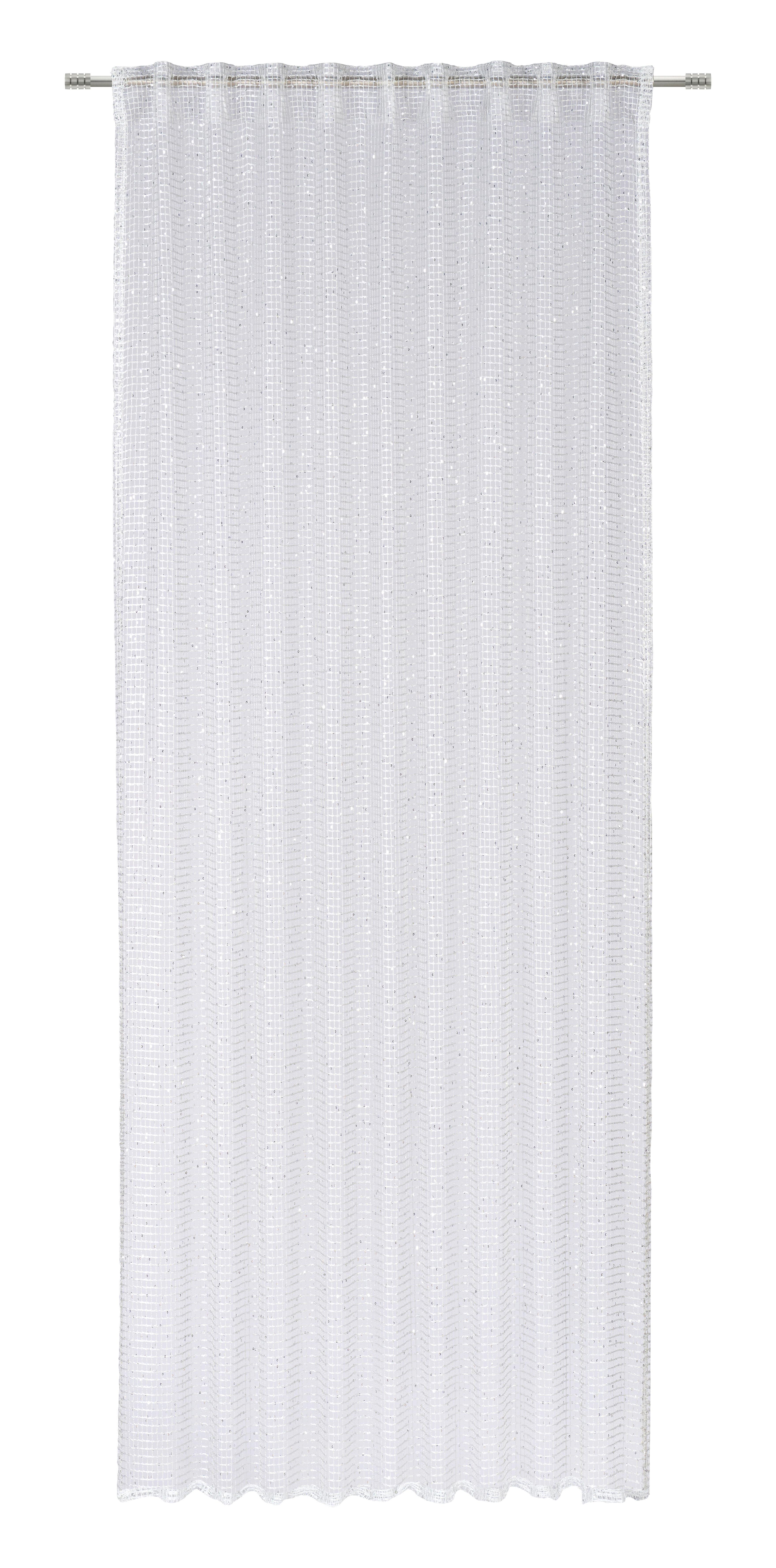 HOTOVÝ ZÁVĚS SPARKLE - šedá/barvy stříbra, textil (140/245cm) - Mömax