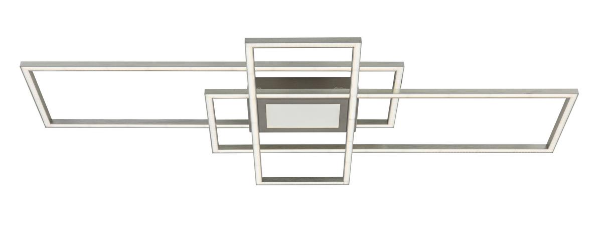 LED-Deckenleuchte Christina - Alufarben/Weiß, Basics, Kunststoff/Metall (45,8/100/6,4cm) - Luca Bessoni