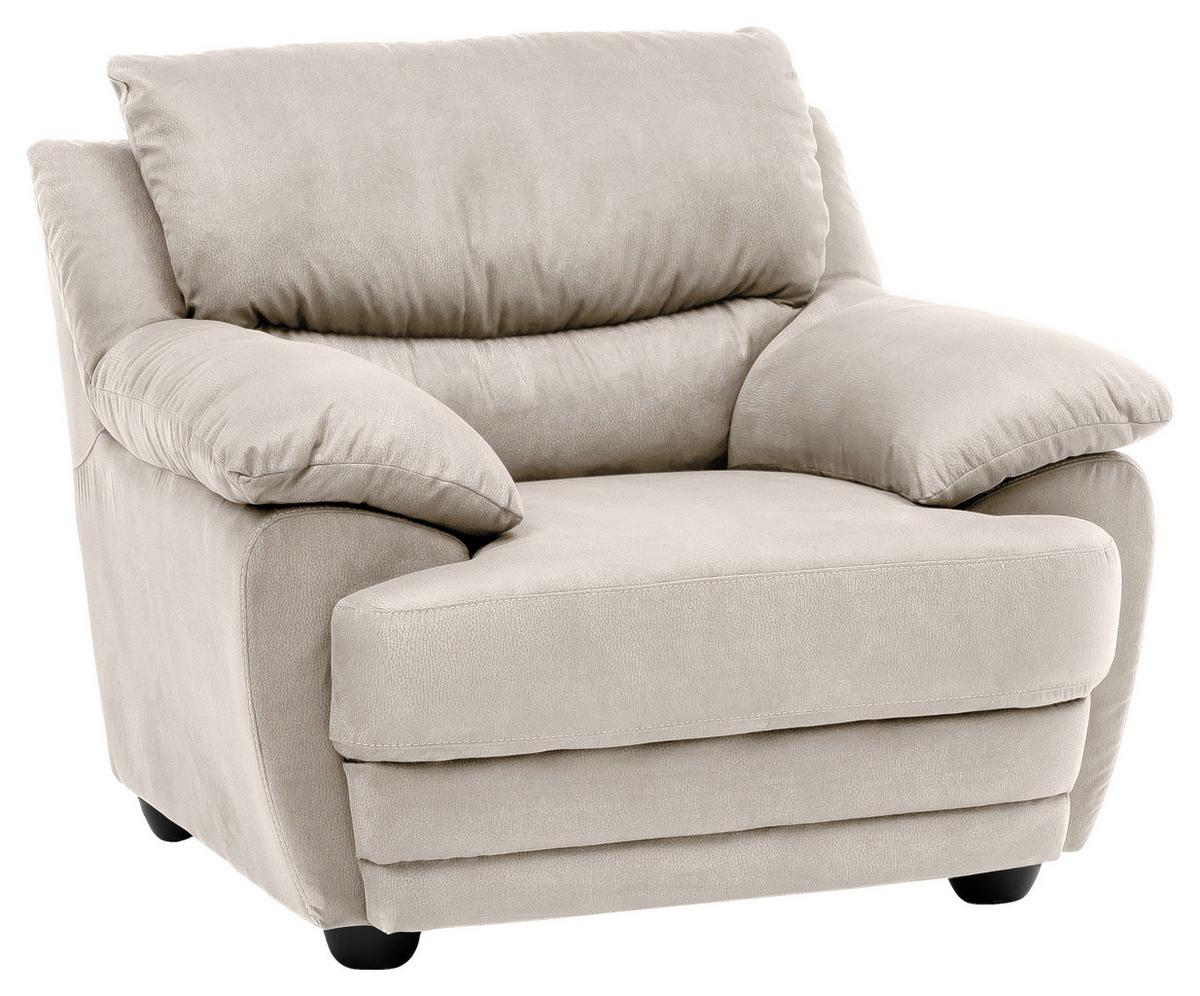 Polstersessel Nebolo Sandfarben - Sandfarben/Schwarz, Design, Textil (117/97/100cm) - Livetastic