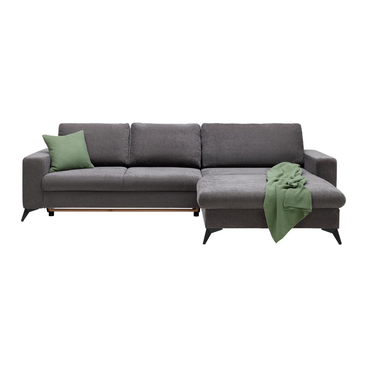Sedací souprava SUNNY, oboustranná, šedá - šedá, Moderní, textil (290/87/178cm) - Mömax