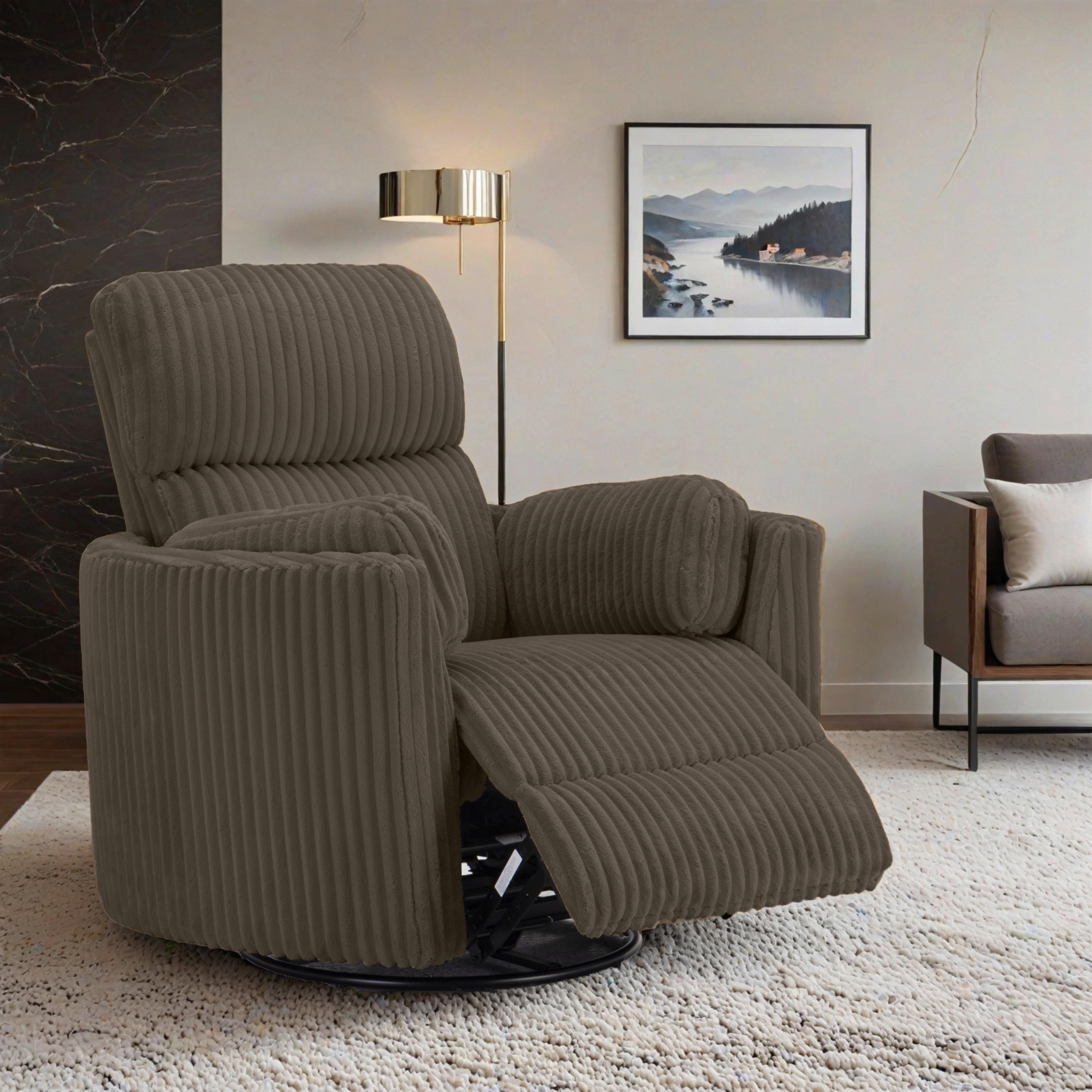 Fernsehsessel Palermo Cappuccino B: 100,5 Cm - Schwarz/Cappuccino, Design, Holz/Textil (100.5/96/103.5cm) - Livetastic