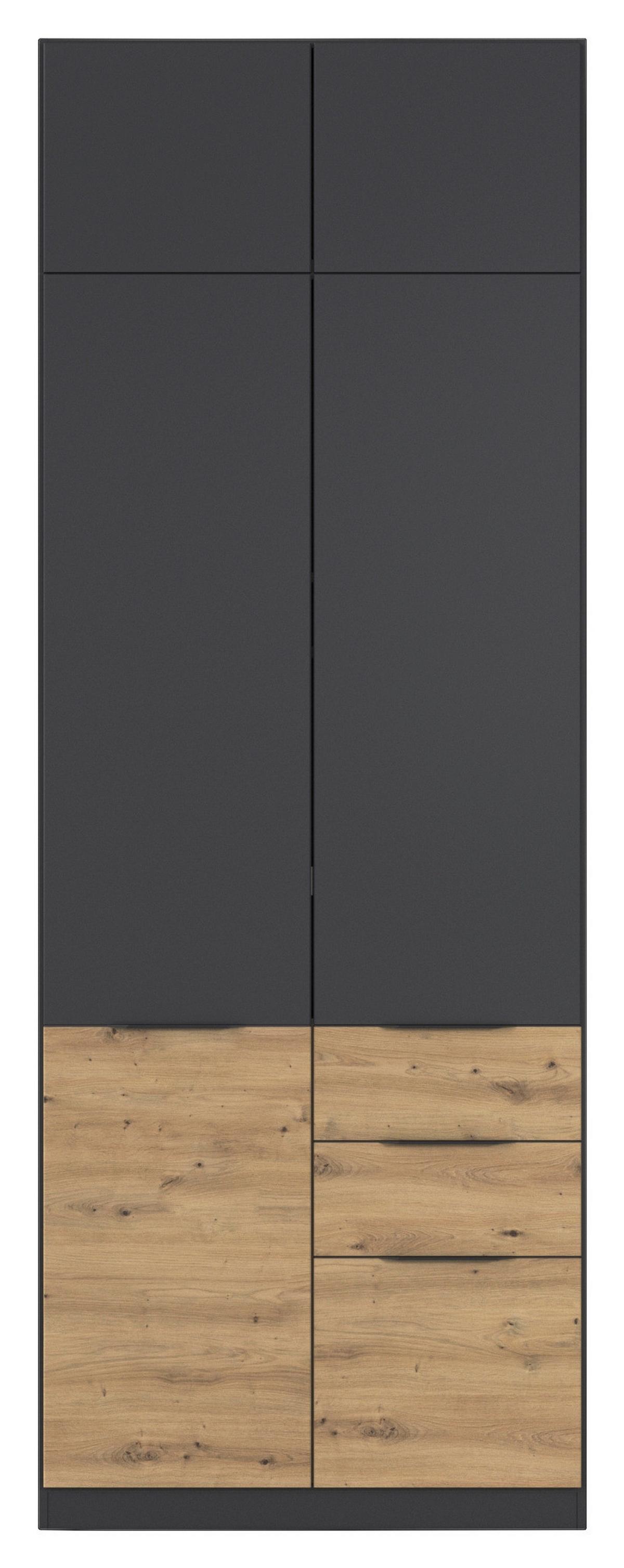 Aufsatzschrank 91 cm Max-Extra Grau - Grau, KONVENTIONELL, Holzwerkstoff (91/39/54cm) - James Wood